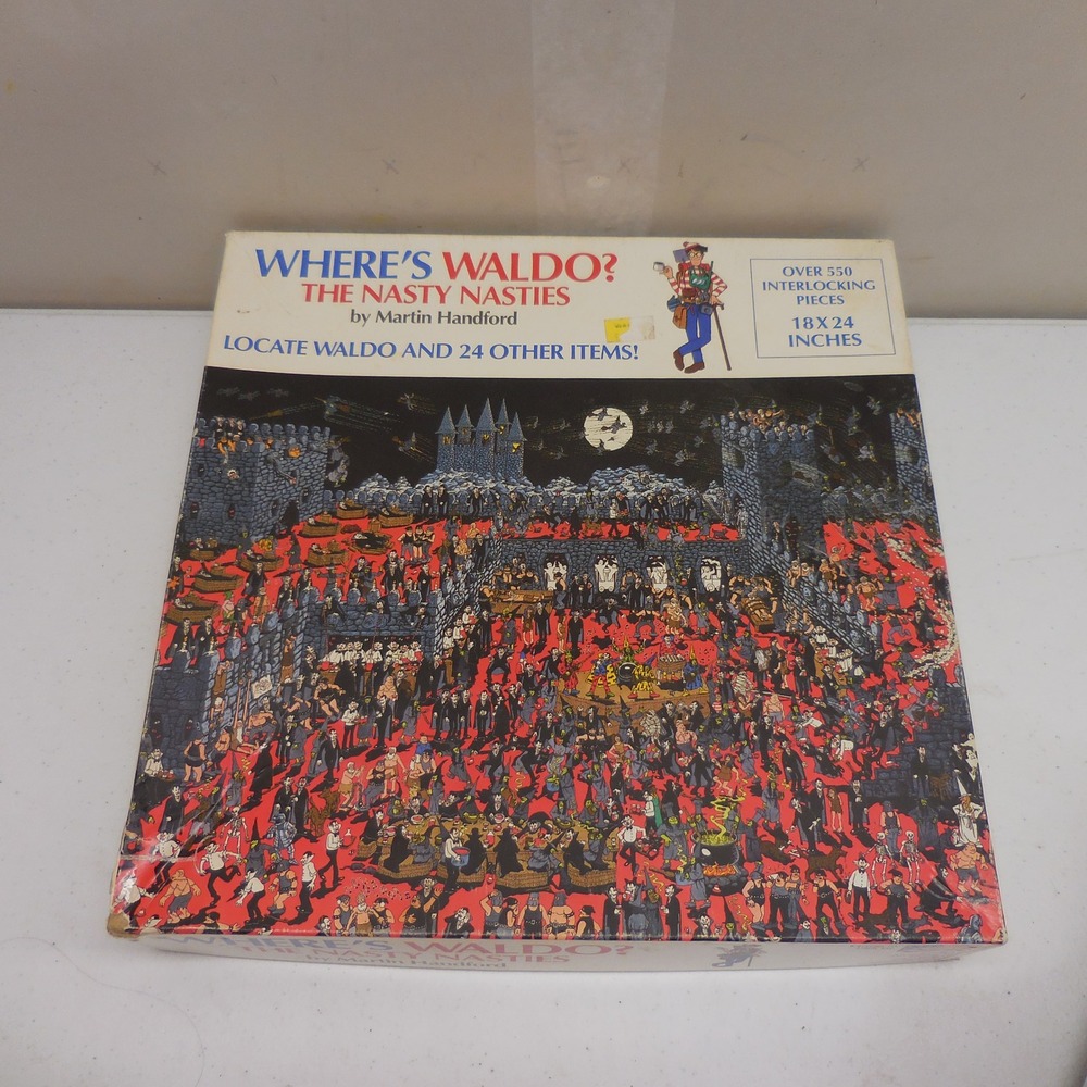 Vintage Wheres Waldo The Nasty Nasties Puzzle 550 Pieces Great American Factory